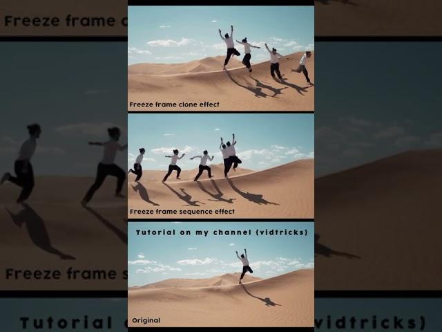 freeze frame clone and sequence effect created with node video | vidtricks #shorts