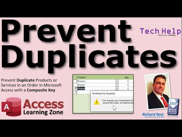 Prevent Duplicate Products or Services in an Order in Microsoft Access with a Composite Key