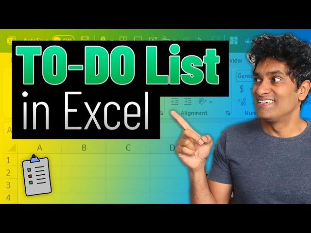Make a beautiful and interactive To-Do List with Excel (Easy Tutorial )