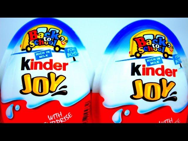 Kinder Joy 'Back to school' Edition surprise eggs Opening by boobootv