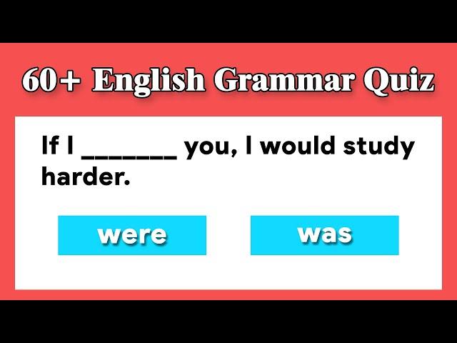 60 + English Grammar Quiz | Test your English