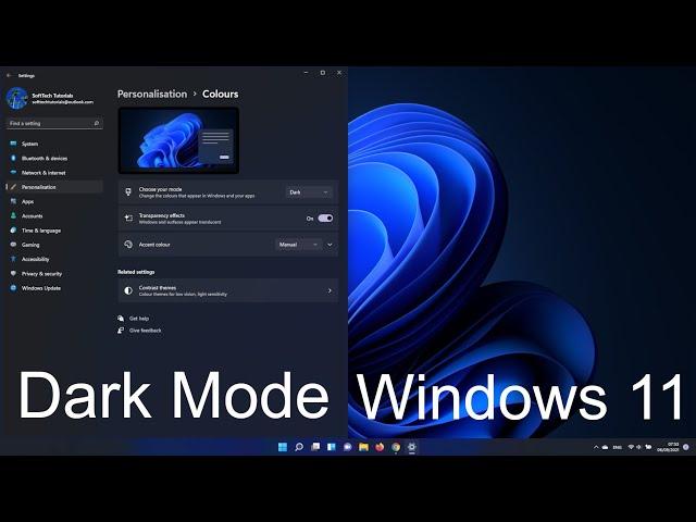 windows 11 dark mode and dark themes