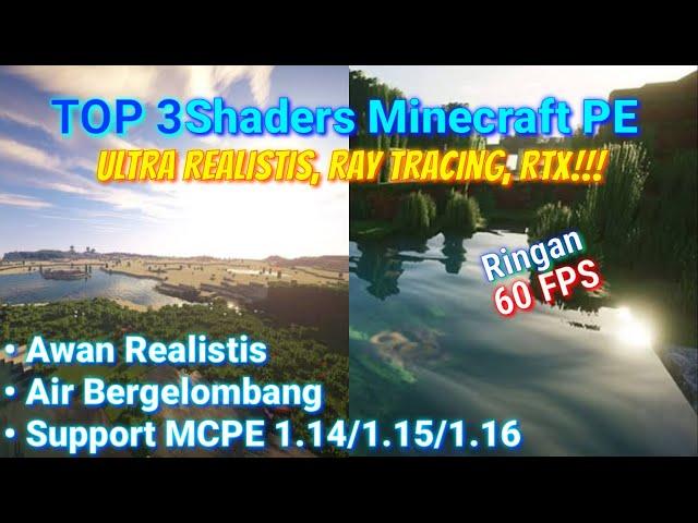 Top 3 Shaders Ringan No Lag || Support RAM 2GB & MCPE 1.14/1.15/1.16