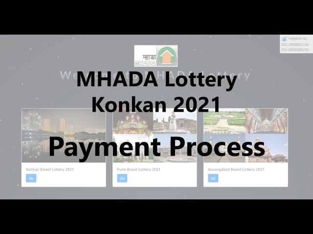 Payment Process | MHADA Konkan Lottery 2021 |  म्हाडा कोंकण लाॅटरी २०२१