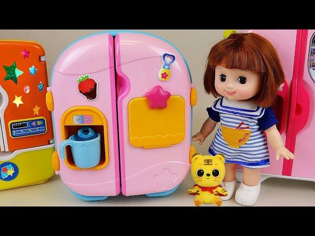 Baby Doll Refrigerator and food toys play