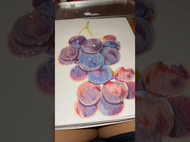 using color theory to color grapes #colortheory #arttutorial #ytshorts #practiceart #colorwithme