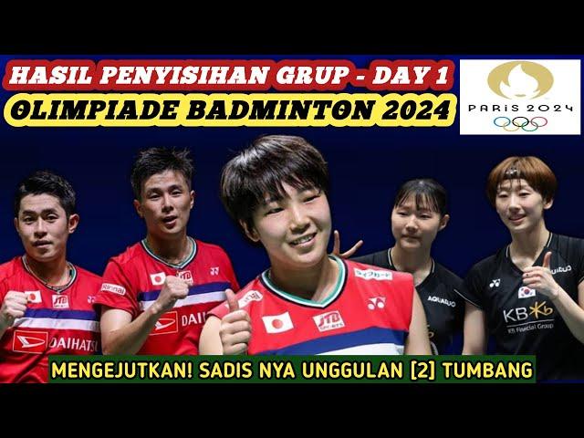 Unggulan [2] KEOK! Hasil Semua Sektor Penyisihan Grup Day 1 Badminton Olimpiade Paris 2024 Hari Ini