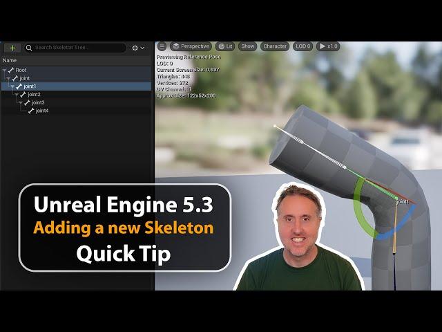 Unreal Engine 5.3 - Adding a skeleton to a mesh - Quick Tip