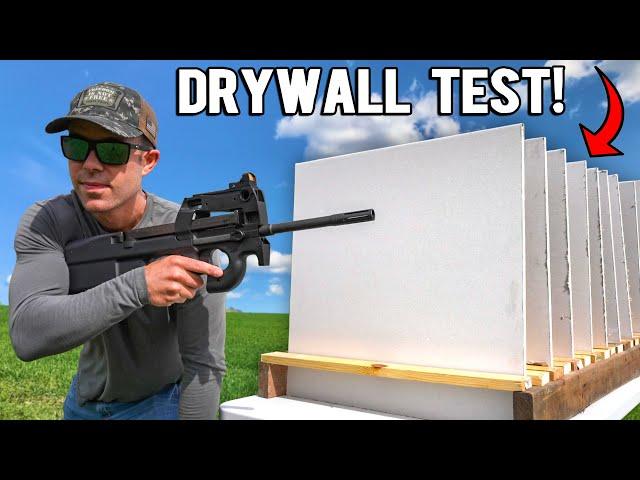 The SAFEST Caliber For Home Defense??? (Drywall Test)