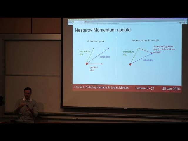 CS231n Winter 2016: Lecture 6: Neural Networks Part 3 / Intro to ConvNets