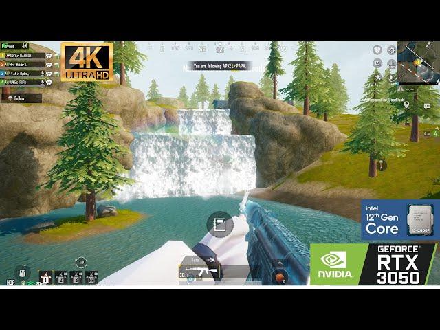 i5 12gen rtx 3050 pubg mobile 4k 90fps test 2023 FROZEN KINGDOM