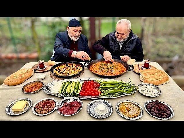 THE BEST TURKISH VILLAGE BREAKFAST EVER  EASY RECIPES️ OUTDOOR COOKING