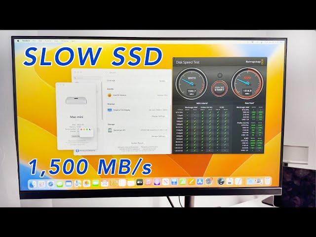 M2 Mac Mini Base 256GB SSD Speed Test