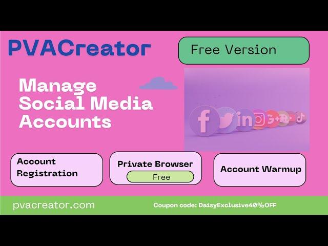 Free Social Media Registration Tool || Generate Mass Accounts #socialmedia #email #PVACreator #ai