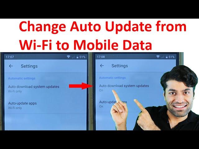 How to update android with mobile data