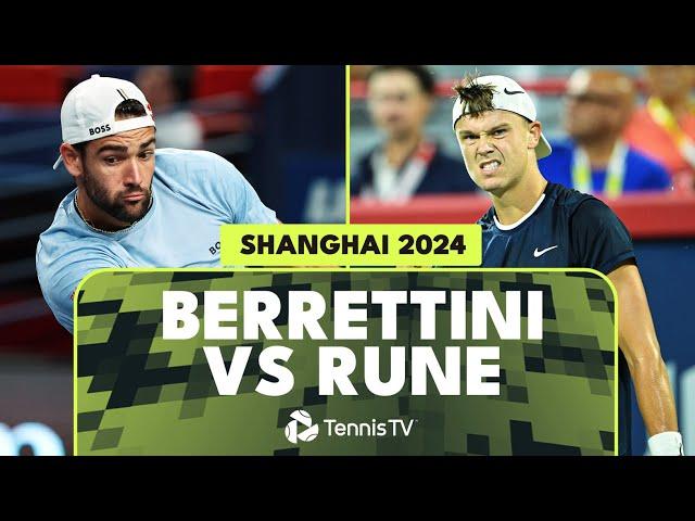 Matteo Berrettini vs Holger Rune Match Highlights | Shanghai 2024