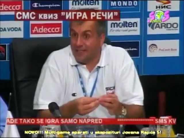 Zeljko Obradovic - Konferencija za stampu posle debakla i poraza od Francuza EP 2005