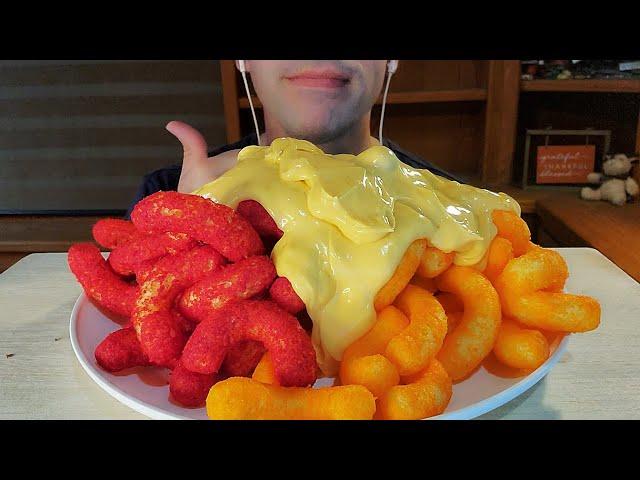 Flamin' Hot & Cheese - Puffs w/ Warm Nacho Cheese [ASMR]