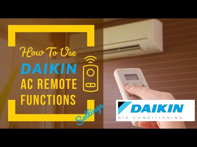 Daikin Ac Remote Functions Guide ( Symbols & Settings Explained ) - How to Use Daikin Ac Remote