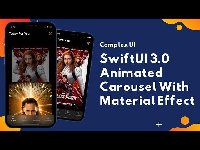 SwiftUI Animated Carousel With Material Effect - Xcode 13 - WWDC 2021 - Complex UI