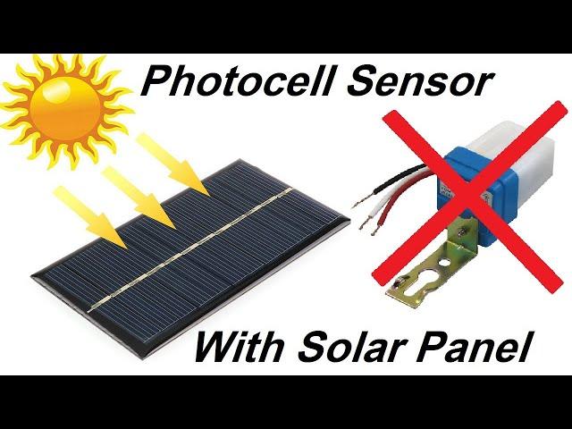 How to Make Dark Switch by using Solar Panel | Photocell Sensor | Automatic Night Switch