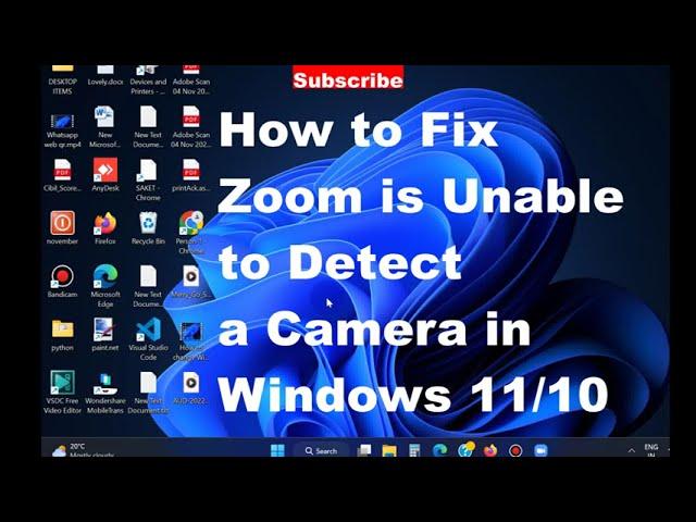 Zoom App is Unable to Detect a Camera in Windows 11 / 10