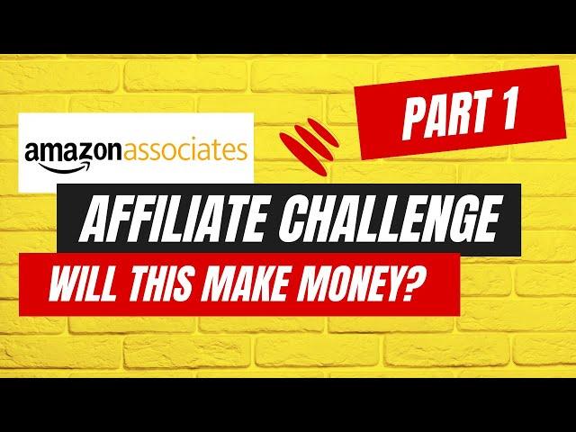 Amazon Affilate Challenge - Will this make money? - PART 1