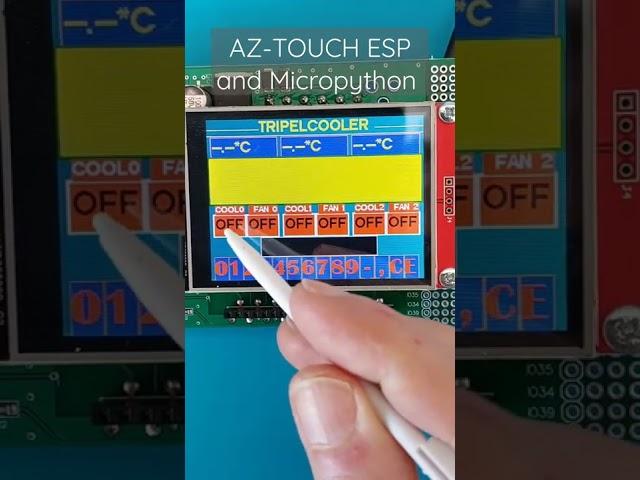 AZ-TOUCH ESP running GUI written in Micropython