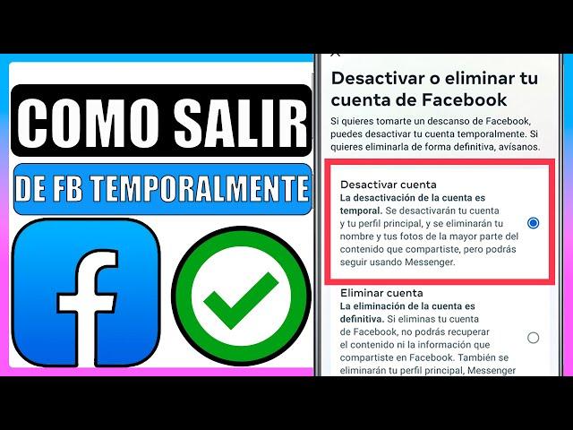 Como salir de facebook temporalmente