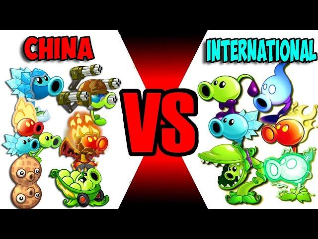 Team PEA China Vs PEA International - Who Will Win? - PvZ 2 Team Plant Vs Team Plant