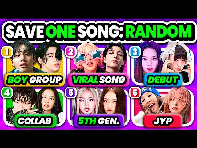 Save ONE Song: 6 Songs, RANDOM Rules Challenge  | KPOP GAME 2025