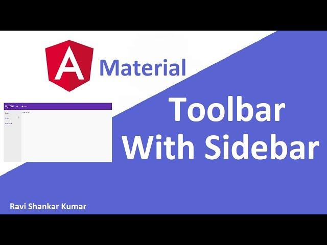 Angular Material Sidebar With Toolbar | Angular material Tutorial 33