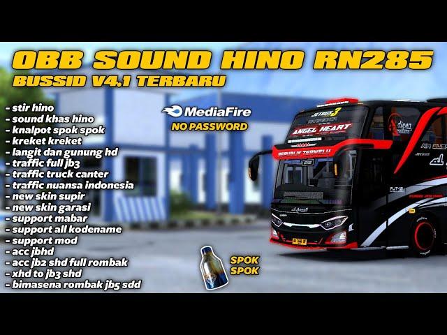 OBB SOUND HINO RN 285 SUOSS SPOK SPOK BUSSID V4.1 TERBARU