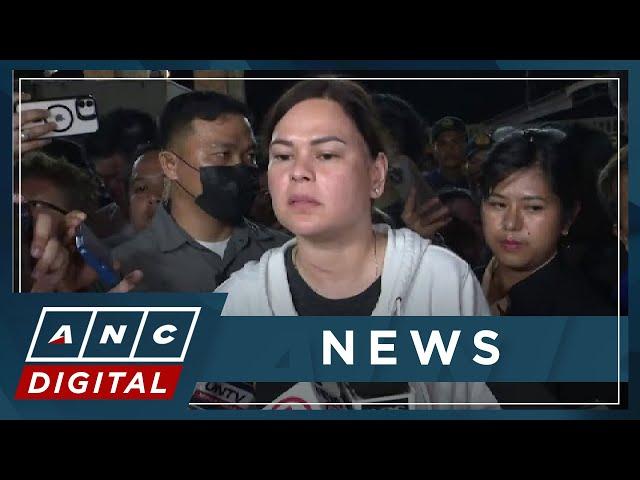 VP Duterte arrives in Villamor Airbase; gives statements on her father's arrest | ANC