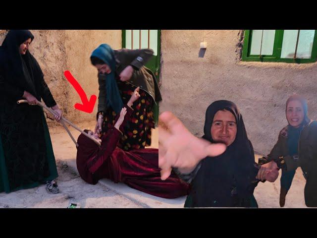 Consequences of Anger: Narges being beaten by Mohammad's mother