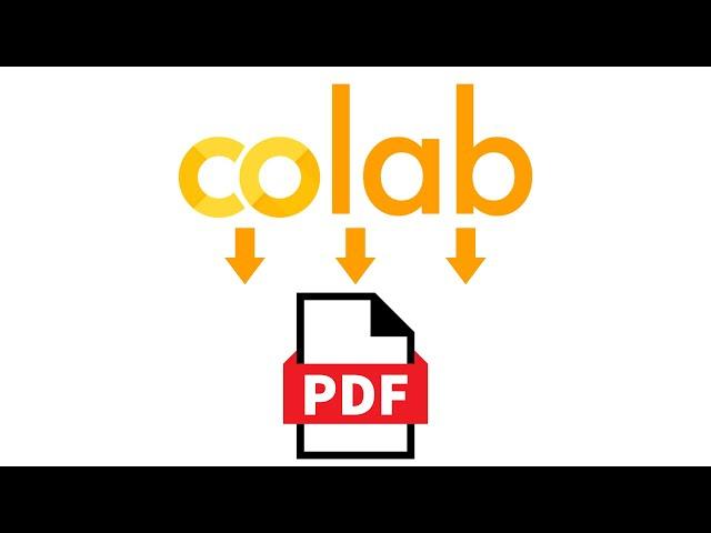 Google Colab - Exporting to a PDF Format!