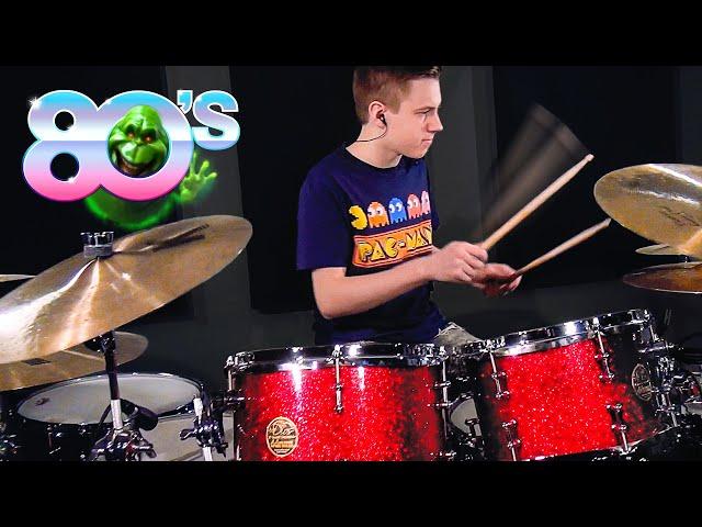 BEST 80s Movie Music Hits On Drums - Kid Drummer