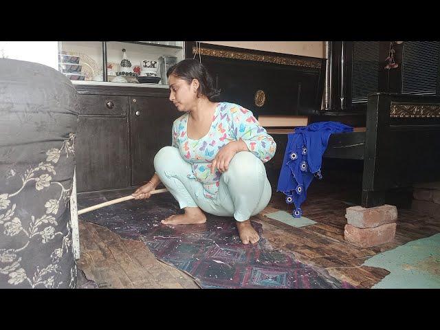 Housewife Cleaning Room | Village Girl Daily Mourning Routine | Punjab Old Culture Village Life