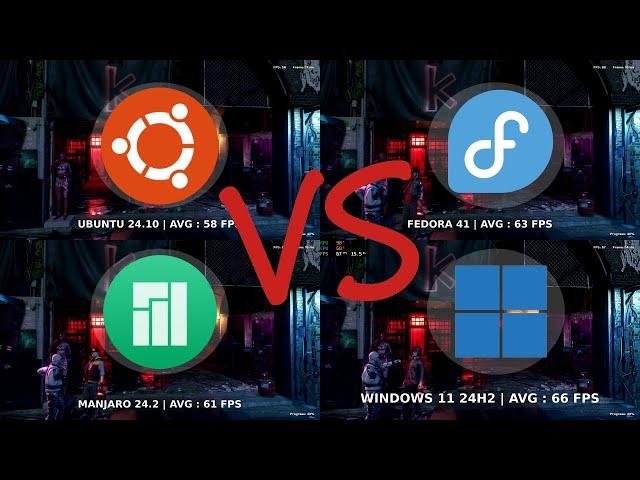 Windows VS Ubuntu VS Fedora VS Manjaro | Linux Gaming Benchmarks