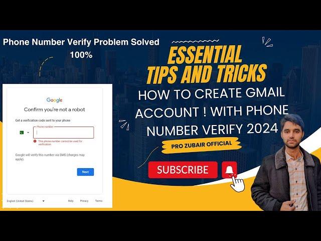 How To Make Gmail Account (2024) | Cannot Use Phone Number For Verification | Prozubair