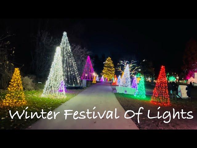 Niagara Falls  CANADA - 2024 Winter Festival Of Lights  - A Quiet Walking Tour + Fireworks Show