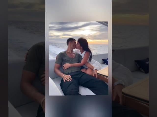 Cristiano Ronaldo kiss his wife Georgina Rodriguez time spending pic video