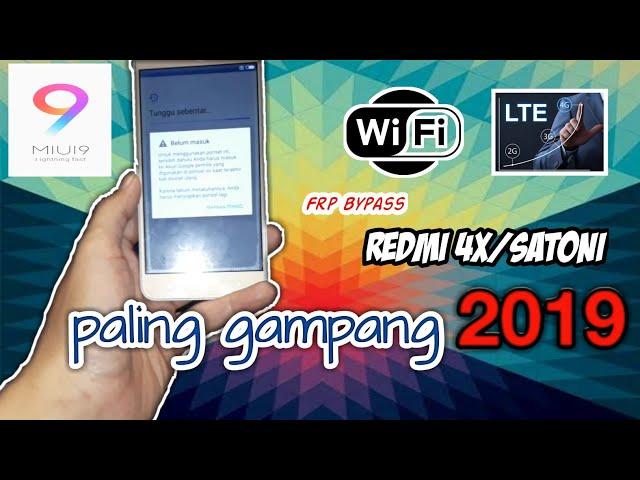 Frp bypass xiaomi Redmi 4X santoni miui 9 || 2019