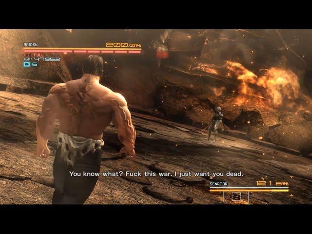 Metal Gear Rising: Revengeance Armstrong Fight Damageless