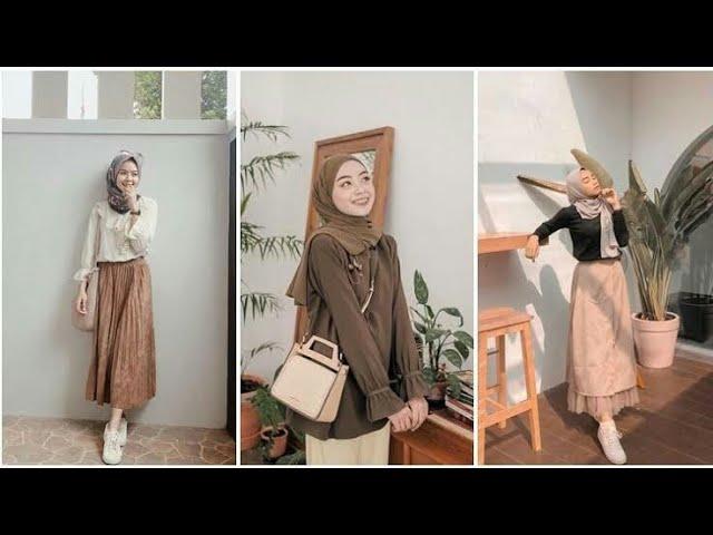 OOTD HIJAB WARNA COKLAT | OOTD SIMPEL WARNA COKLAT NUDE