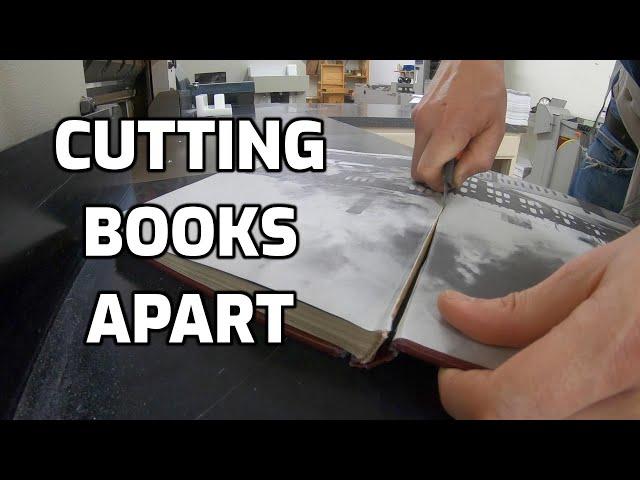 Cutting Books Apart To Scan to a PDF on Konica Minolta Copier