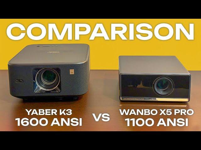 YABER K3 vs WANBO X5 Pro Projector COMPARISON: 1600 ANSI vs 1100 ANSI. Watch Before You Buy!