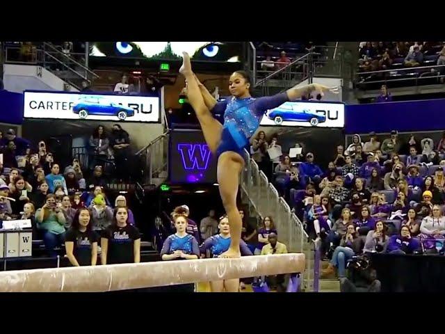 Jordan Chiles 9.700 Great Save on Beam for UCLA vs Washington - January 2023