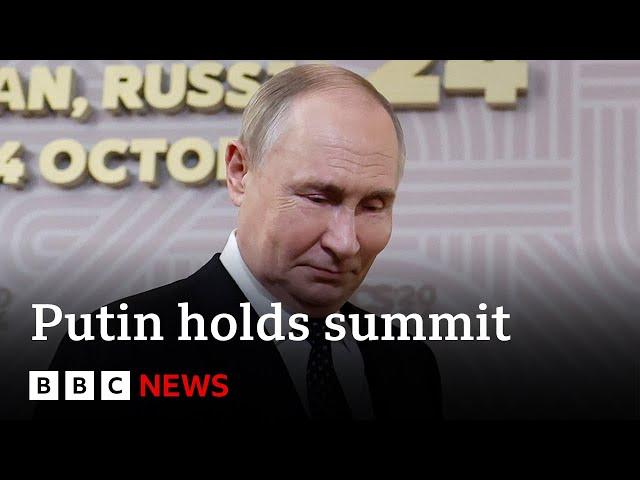 Vladmir Putin greats leaders at Brics summit in Russia | BBC News