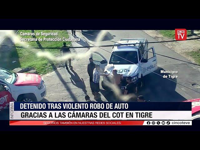 CINCO TV - DETENIDO GRACIAS A LAS CÁMARAS DEL COT: ROBÓ UN AUTO EN TRONCOS DEL TALAR